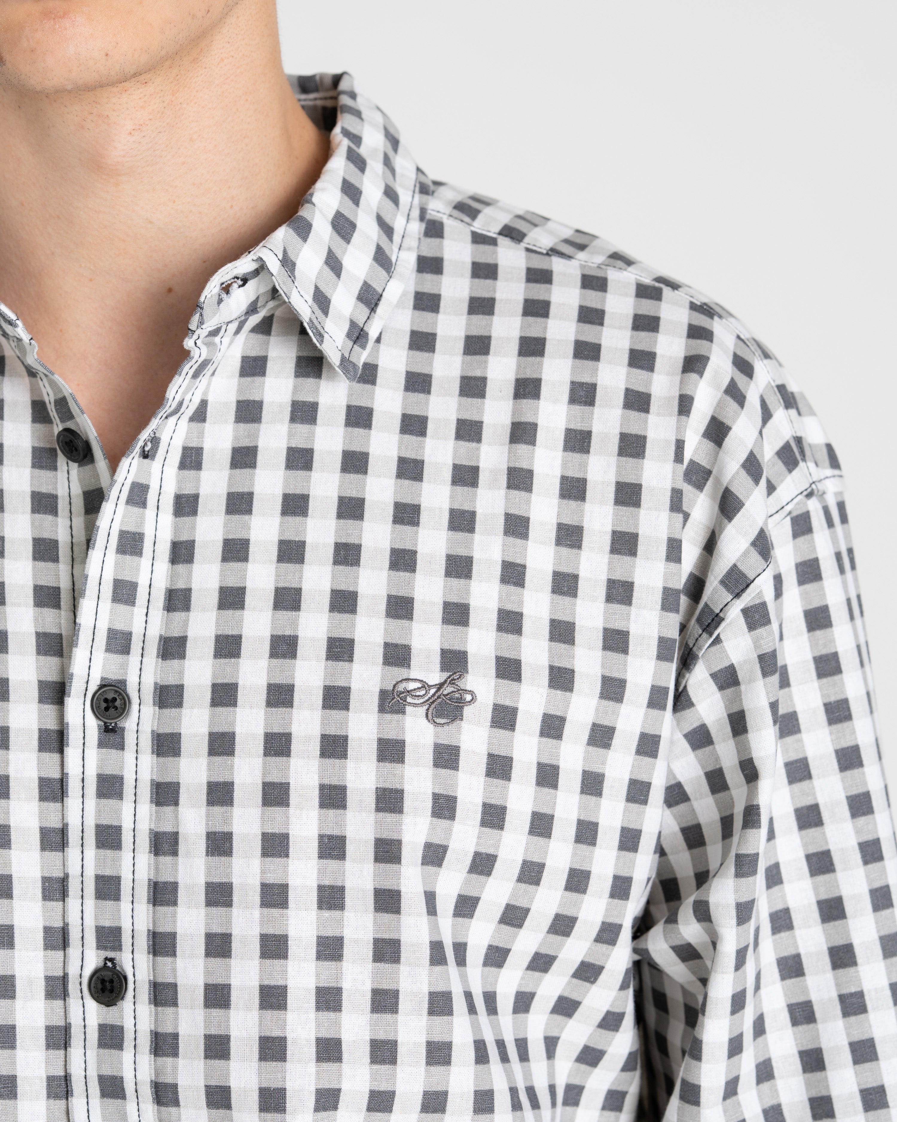 Checked Shirt Black
